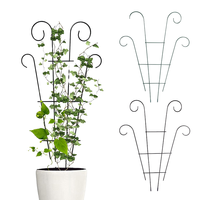Treillis métallique pour plantes en pot, treillis de support pour plantes grimpantes à bord festonné, treillis de jardin pour la lierre, le clématite et les plantes en pot