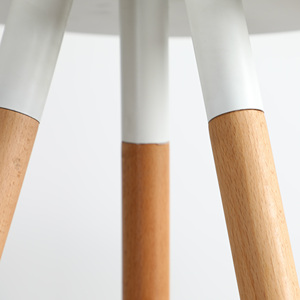 Vente en gros au prix d'usine Petite table de comptoir de cuisine ronde en bois MDF moderne Table de bar haute Woond avec pieds en bois - Product Image 2