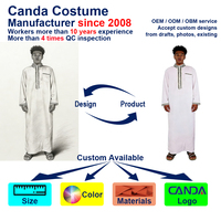 Costume Thobe Arabe Direct Fabricant avec Col Brodé Détaillé, Certifié CE CPC UKCA, Usine d'Origine, Élégant, Unisexe, Adultes
