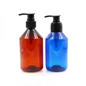 Custom Color Clear Empty Shampoo Bottle Packaging 250ml 300ml Lotion PET Pump Plastic Bottle