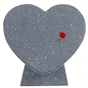 Personalizzato cuore Memorial lapide con cornice fotografica, lapide con inciso poema per giardino cimitero arredamento, simpatia regalo - Product Image 5
