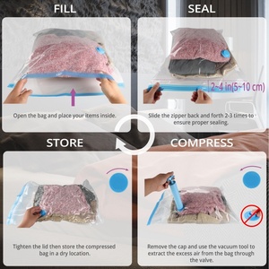 Sac de compression sous vide classique pour couettes familiales, boîte de rangement combinée pour vêtements et couettes - Transparent multifonction - Product Image 2