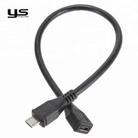 Cable de Extensión Micro USB Macho a Hembra, Cable de Carga y Sincronización de Datos para Teléfono Android, Arnés de Cable de Extensión para Dispositivos Móviles