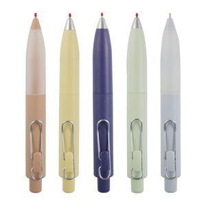 Assorted Macaron Color <b>Ballpoint</b> <b>Pen</b> Set Cute Aesthetic Retractable <b>Pen</b> with Silver ClipTrendy Office School Stationery Gifts - Product Image 2