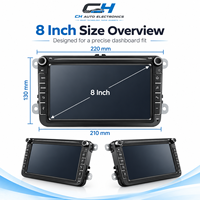 Untuk Volkswagen VW Golf 5 Polo Candy Jetta, Stereo Mobil 8 inci Octa Core Android 4G Wireless Carplay GPS Navigasi
