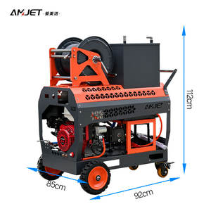 AMJET 4350psi 4gpm Machine <span class=keywords><strong>de</strong></span> nettoyage des égouts à démarrage par clé pour enlever la graisse et les sabots des tuyaux <span class=keywords><strong>de</strong></span> salle <span class=keywords><strong>de</strong></span> bain à domicile pour le nettoyage des drains - Product Image 1