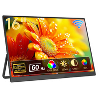 Moniteur portable sans fil Eimio 16:10 de 16 pouces avec batterie de 4000 mAh, moniteurs de jeu portables les moins chers