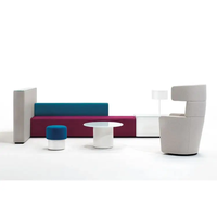 Ensemble de canapés modulables en tissu de haute qualité de style moderne sectionnel convertible pour l'hôpital et l'école et la détente