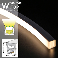 Éclairage linéaire flexible néon 1313 bande de silicone avec lampe intégrée au plafond sans lampe principale 13*13MM néon flexible LED 24V lumières colorées
