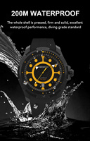 Montre mécanique automatique pour homme Deep Diver Luxury avec logo personnalisé, luminescente, résistante à l'eau, boîtier en acier inoxydable