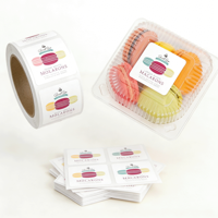 Étiquette alimentaire en vinyle personnalisée, écologique, imperméable, résistante à l'huile, à l'adhésion forte, durable, à gratter, pour l'emballage des collations