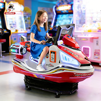 Bateau à moteur en métal et plastique pour enfants, machine de jeu d'amusement d'intérieur à pièces, interface anglaise, parc d'aventure à bascule 1