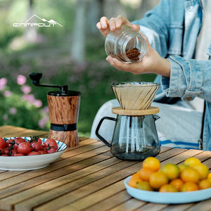 Moulin à café manuel Campout en acier inoxydable avec meules en céramique, portable pour le camping en plein air, design personnalisé - Product Image 2