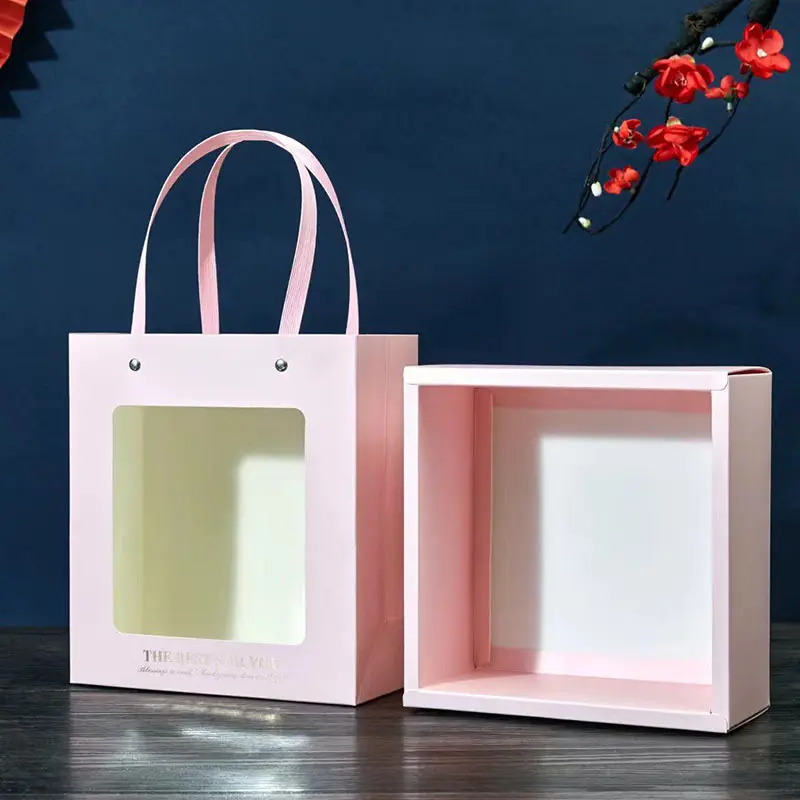 IMEE 2024 नया डिज़ाइन लाल सफेद गुलाबी कार्डबोर्ड बॉक्स सॉक तौलिया क्रिसमस उपहार पैकेजिंग हैंड-हेल्ड फोल्डिंग बॉक्स और बैग थोक विक्रेता