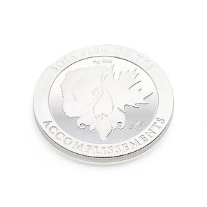 Monedas de Plata AG999 con Diseño 2D + 3D de Antorcha y Flor, Sin Cantidad Mínima de Pedido, Monedas de Oro Antiguas Personalizadas en Bolsa OPP para Comprar - Product Image 6