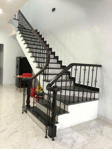 ประตูเหล็กยูโร ประตูเหล็กสถาปัตยกรรม เหล็กกล้าแข็ง (14x14มม./14x6มม.) ดีไซน์ฝรั่งเศส สำหรับอาคารระดับไฮเอนด์ แบบติดตั้งด้านบน - Product Image 6