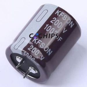 ตัวเก็บประจุอิเล็กโทรไลต์อะลูมิเนียมแบบ Snap-in รุ่น KN102M20030*35C ชนิด Through hole (THT) ขนาด D30xL35 มม. 1000uF 200V ขา 10 มม. ความยาว 30 มม. - Product Image 1