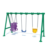 Balançoire de jeu extérieure pour enfants, certifiée CE, couleur et taille personnalisées, structure en acier inoxydable pour écoles, communautés et parcs