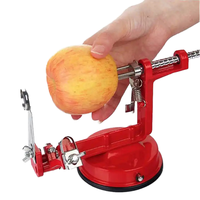 Handmatige roterende appel-schiller, -ontpitter en -snijder met roestvrijstalen mes - multifunctionele groente- en fruitschiller voor de keuken