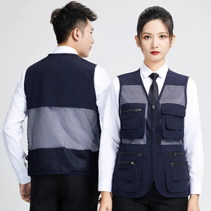 เสื้อกั๊กเสื้อกั๊กใส่ทำงานหลายกระเป๋าสำหรับผู้ชายเสื้อกั๊กเสื้อกั๊กเสื้อกั๊กเสื้อกั๊กใส่ทำงานแบบไฮเอนด์โลโก้แบบกำหนดเองสีส้ม - Product Image 3