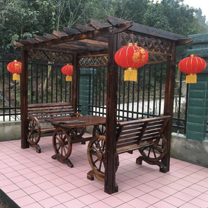 Jardin chinois 12x12 gazebo pavillon <span class=keywords><strong>en</strong></span> <span class=keywords><strong>bois</strong></span> toit extérieur <span class=keywords><strong>auvent</strong></span> rétractable à vendre - Product Image 4