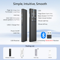 Presentador Inalámbrico Norwii N99 BLE con Puntero Láser Rojo o Verde y Control Remoto Air Mouse