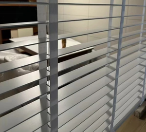 Tende in <span class=keywords><strong>Legno</strong></span> di Produzione Industriale, Tende Solide per Finestre di Colore Bianco, Stile Semplice, Certificate per Cucina e Camera da Letto - Product Image 4