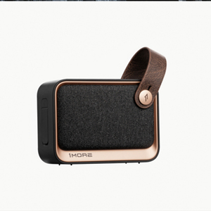 1MORE Portable Speaker Gray Fabric Design With Leather Strap <b>Wireless</b> Audio For Outdoor Use - Product Image 6