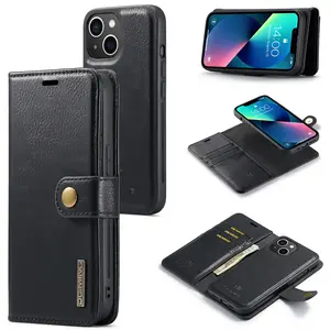 Nouveau haute qualité pour iPhone14Pro Max étui à <span class=keywords><strong>rabat</strong></span> en peau de vache noire pour iPhone11 <span class=keywords><strong>12</strong></span> 13 carte paire aspiration étui de support pliant - Product Image 1