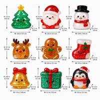 Ensemble de jouets sensoriels TPR Squishy sur le thème de Noël : Père Noël, Bonhomme de neige, Renne, Arbre