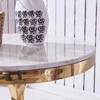 Table basse italienne minimaliste de luxe en acier inoxydable avec plateau en marbre, design moderne pour hôtel, salon, canapé