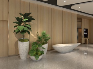 Cama de flores de <span class=keywords><strong>terrazo</strong></span> para <span class=keywords><strong>maceta</strong></span> de cemento de supermercado Vertido integrado - Product Image 5