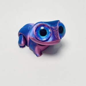 Articles imprimés en 3D en plastique, adorable grenouille aux grands yeux, mini-jouet décoratif, figurine articulée avec yeux mobiles, thème Palais, cadeau unisexe pour animaux et dinosaures - Product Image 4