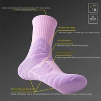 Chaussettes de basketball en tissu éponge pour hommes, chaussettes athlétiques épaisses et rembourrées 168N, antidérapantes, absorbant la transpiration, chaussettes de sport pratiques