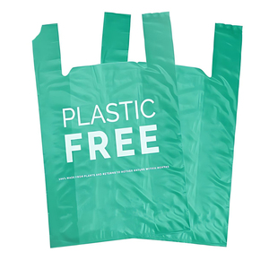 90C Hot Water Soluble PVA Material T-shirt Shopping <b>Bag</b> - Product Image 3