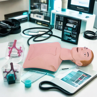 Modèle d'entraînement à l'endoscopie bronchique DARHMMY en PVC, taille naturelle, durable, BOU/LV44, pour l'enseignement clinique, l'examen chirurgical et la pratique