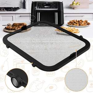 Ninja A451 खाद्य-ग्रेड गैर विषैले स्टेनलेस स्टील एयर फ्रायर चुंबकीय सिलिकॉन स्प्लेश गार्ड - Product Image 3