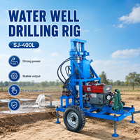 Plateforme mobile portable FY avec châssis à roues, moteur diesel, pompe de forage de puits d'eau, boîte de vitesses, profondeur maximale de 200 m, diamètre de forage de 200 mm, 380 V