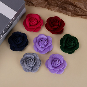 Fleurs en tissu non tissé de camélia faites à la main pour vêtements, chaussures, sacs, accessoires, décorations pour femmes, automne 2025 - Product Image 3