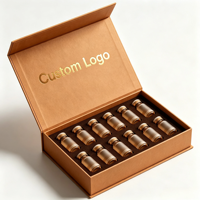 Boîte cadeau magnétique personnalisée de luxe avec insert en mousse EVA, capacité de 12 flacons, boîte en papier, logo personnalisé, emballage pour flacon d'huile cosmétique