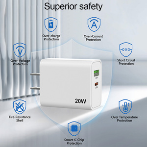 <span class=keywords><strong>Chargeur</strong></span> rapide GaN Type-C TKT 20W avec prise US, adaptateur de voyage pour ordinateur portable, appareil photo, tablette, USB-C, ensemble de chargeurs avec câble USB certifié MFI - Product Image 3