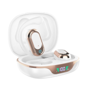 Écouteurs sans fil sportifs unisexes avec écran numérique intelligent, étanchéité IPX5, commande tactile et conception à crochet d'oreille