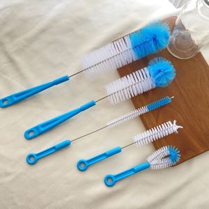 <b>Bottle</b> Cleaning <b>Brush</b> Set 5 Pack Long Handle <b>Bottle</b> Cleaner for Narrow Neck Beer Sports Water <b>Bottles</b> Straw Lid Detail Washers - Product Image 2