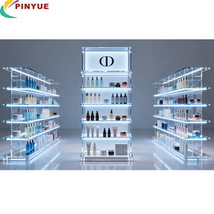 Vente directe d'usine, présentoir en acrylique LED sur mesure de 3 mm d'épaisseur pour parfum, cosmétiques, maquillage, soins de la peau, magasin de nouveautés - Product Image 6