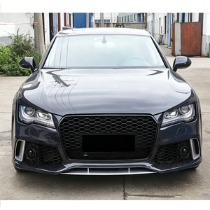 Kit carrosserie de pare-chocs avant style RS7 pour Audi A7 S7 C7.5 2016-2018 avec calandre noire en nid d'abeille et cache de feux antibrouillard – Stock US - Product Image 4