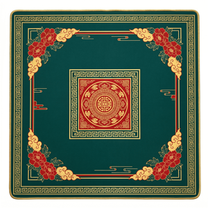 Tapis de Mahjong en Caoutchouc Premium Antidérapant, Tapis de Jeu de Poker Pliable pour Bridge, Échecs et <span class=keywords><strong>Jeux</strong></span> de Société Familiaux - Product Image 3