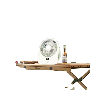 Ventilador Portátil Pequeño de Escritorio con Luz Nocturna Suave, Recargable por USB, Bajo Nivel de Ruido, para Dormitorio u Oficina - Product Image 1