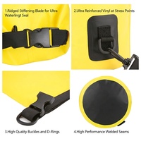 Sac étanche personnalisé avec logo, sac de voyage en PVC pour la randonnée et le camping, disponible en 2L, 5L, 10L, 15L, 20L, 30L, 40L, 60L, 80L, 100L