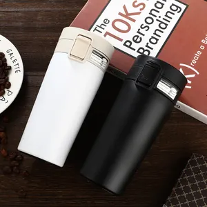 Penjualan langsung dari pabrik cangkir termos tutup lompat 13 oz Mug kopi terisolasi vakum baja tahan karat dengan desain mulut lebar