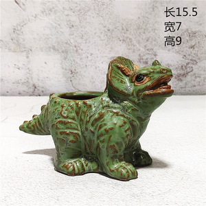 Pot de fleurs créatif et mignon de dessin animé, petit dinosaure, pot de fleurs succulentes en céramique, petit <span class=keywords><strong>bassin</strong></span> de plantes, vente en gros - Product Image 4